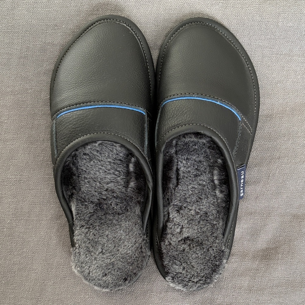 GARNEAU || Men's Black Mule Slippers